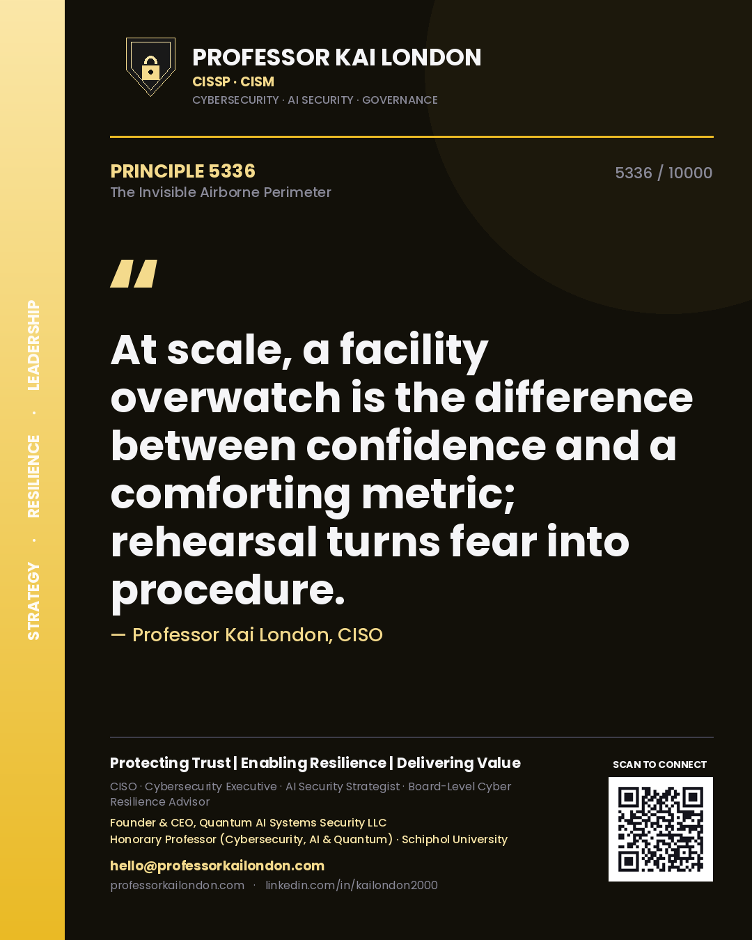 Professor Kai London principle 5336: At scale, a facility overwatch is the difference between confidence and a comforting metric; rehearsal turns fear into procedure.