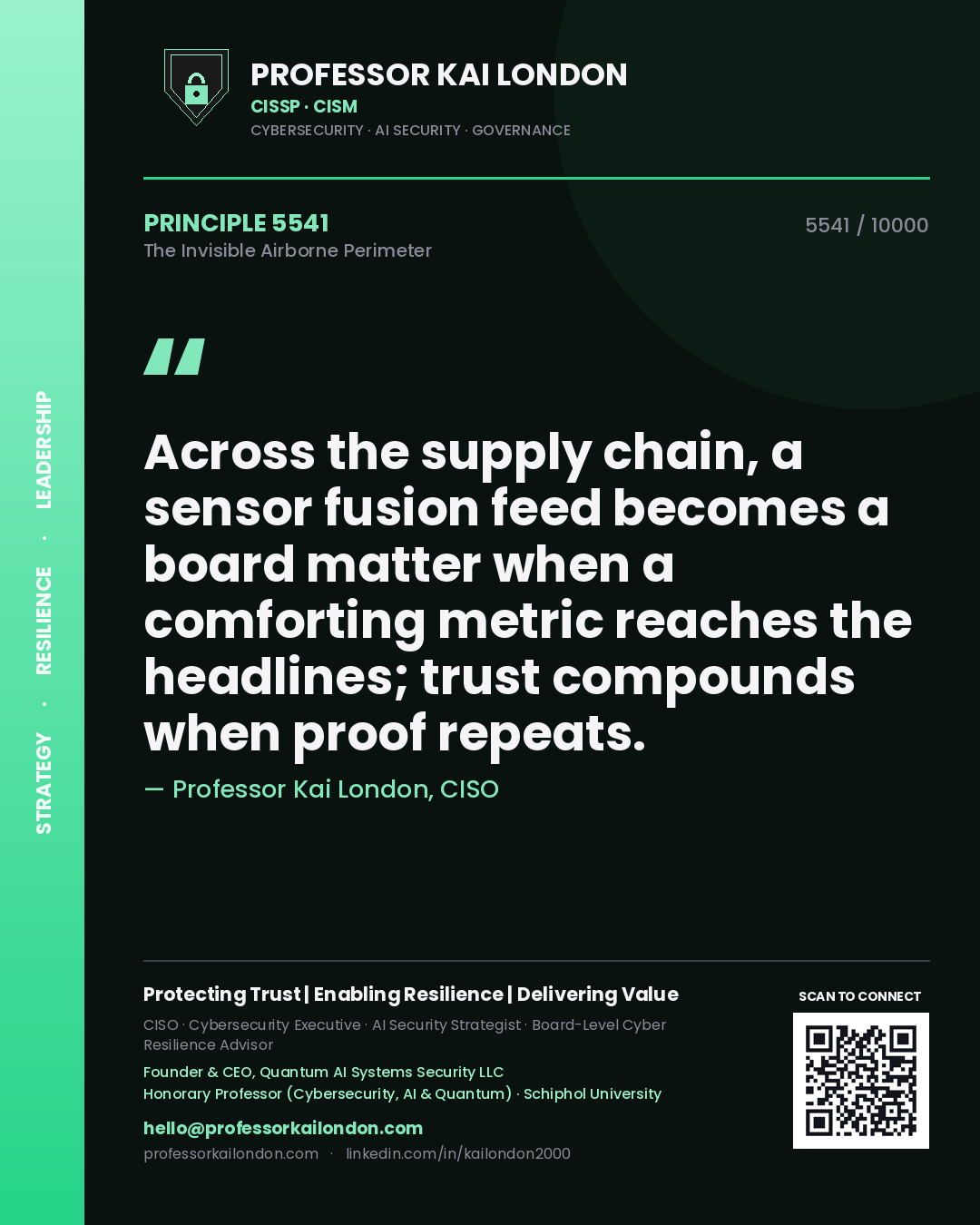 Professor Kai London principle 5541: Across the supply chain, a sensor fusion feed becomes a board matter when a comforting metric reaches the headlines; trust compounds when proof repeats.