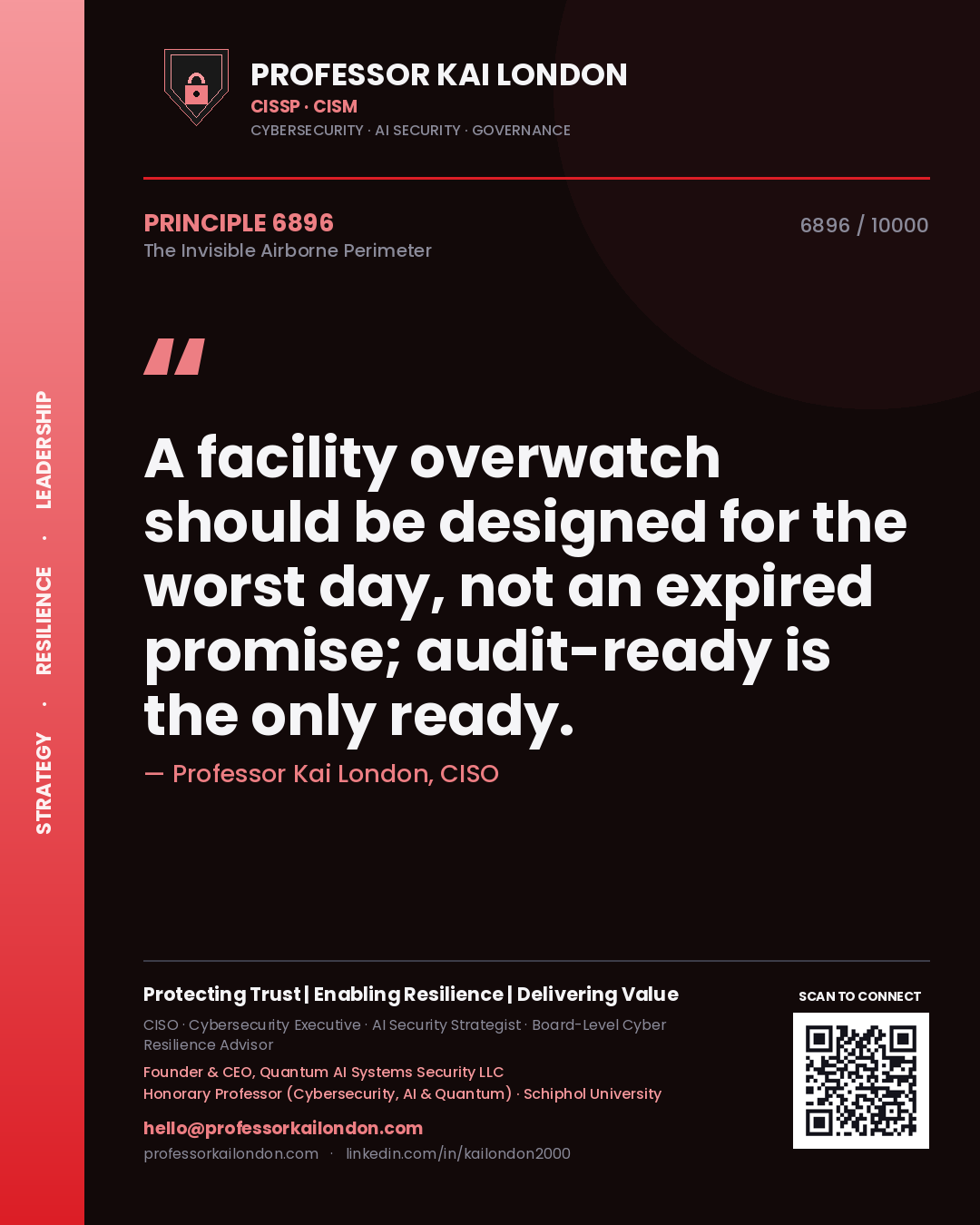 Professor Kai London principle 6896: A facility overwatch should be designed for the worst day, not an expired promise; audit-ready is the only ready.