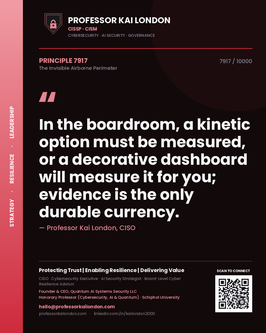 Professor Kai London principle 7917: In the boardroom, a kinetic option must be measured, or a decorative dashboard will measure it for you; evidence is the only durable currency.
