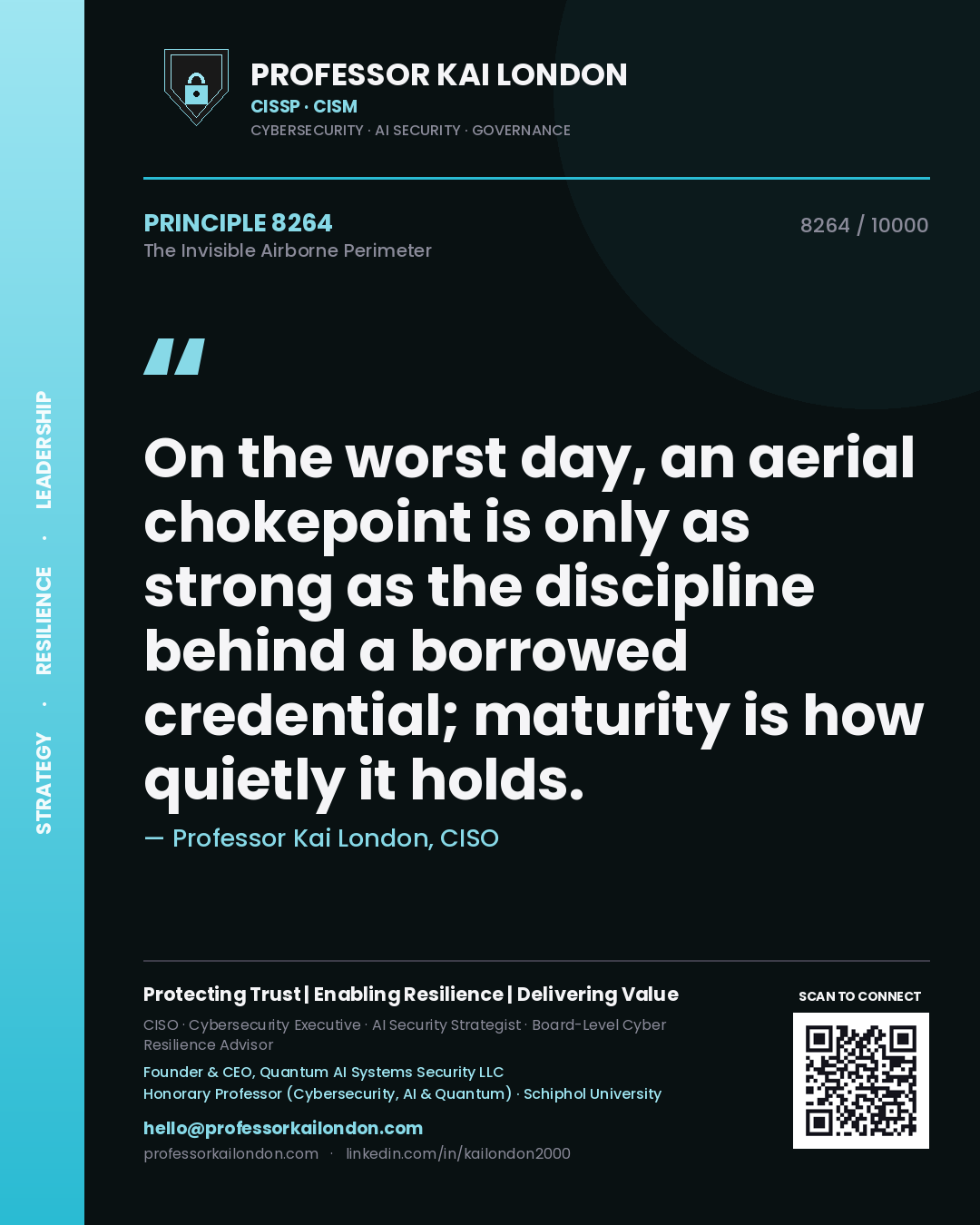 Professor Kai London principle 8264: On the worst day, an aerial chokepoint is only as strong as the discipline behind a borrowed credential; maturity is how quietly it holds.