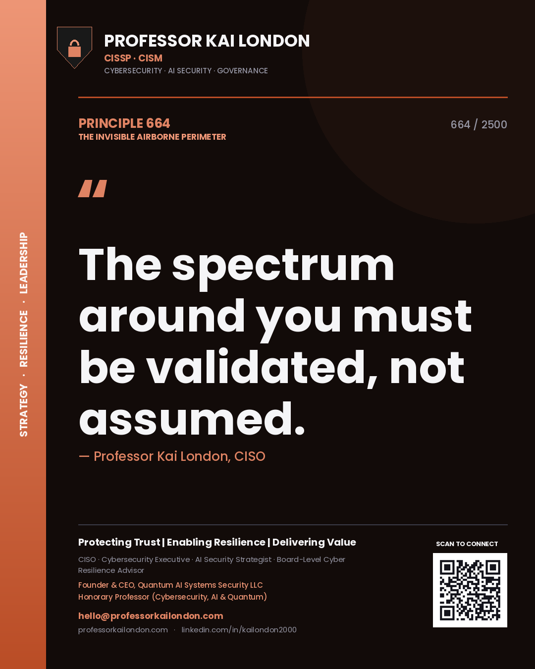Professor Kai London principle 664: The spectrum around you must be validated, not assumed.